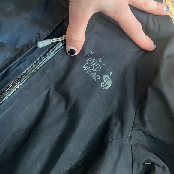 Mountain hardwear hooded shell / windbreaker jacket womens xs black - Picture 3 of 6